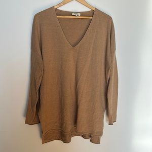 Babaton wool linen blend v neck sweater from Aritzia